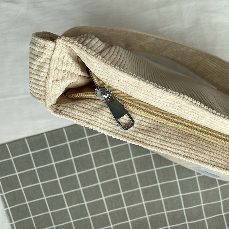 Emma Schoudertas | Corduroy Schooltas voor Dames met Laptopvak en Verstelbare Riem