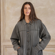 Alessia Dames denim jas lichtgewicht – overgangsjas met stijlvolle pasvorm herfst winter
