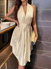 Giulia V-Neck Dress | Damesjurk met Figuurflatterende V-Hals en Comfortabele Stretchstof