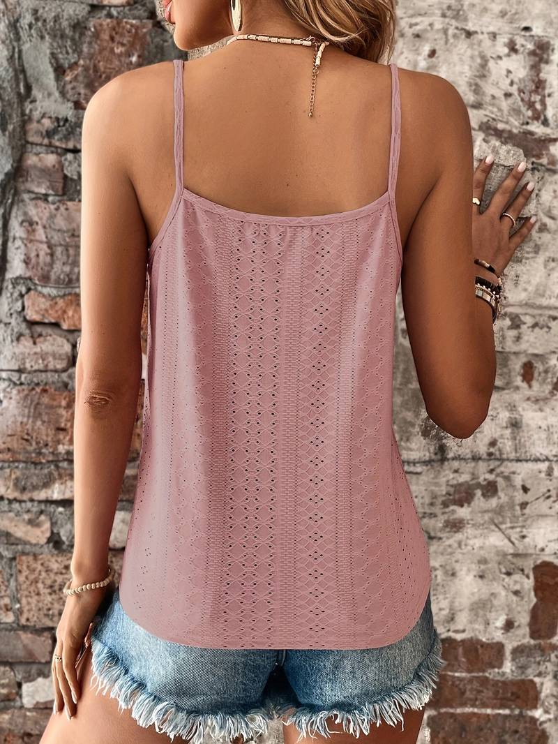 Amara Top | Kanten Zomertop met V-hals en Spaghetti Bandjes