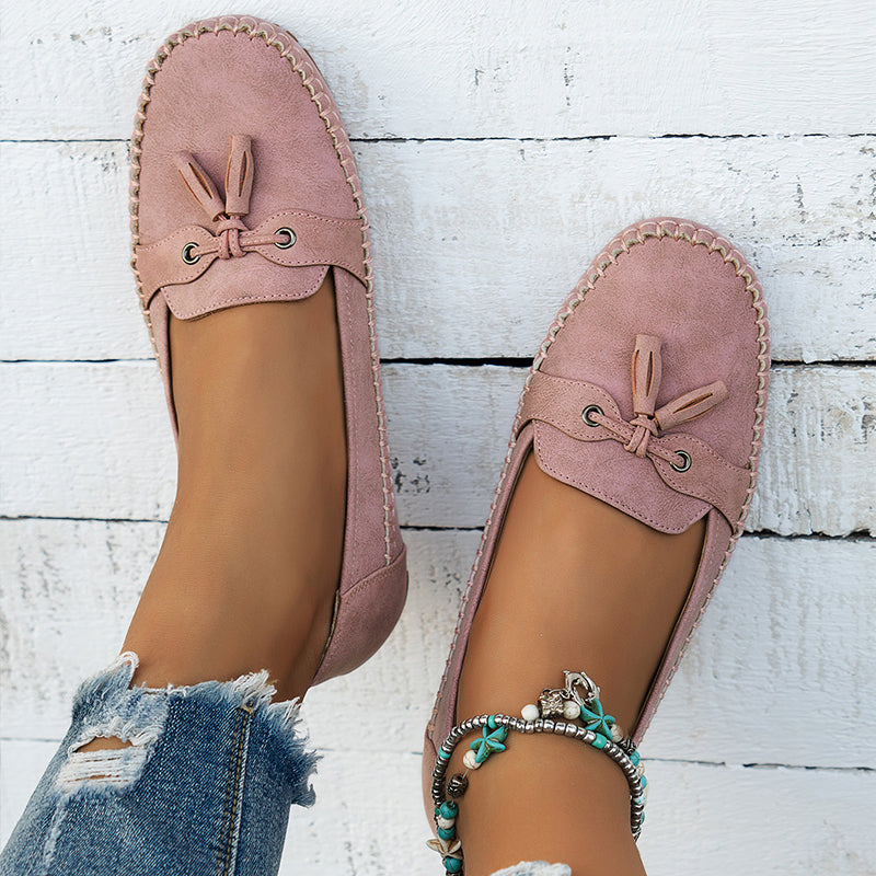 Alexis Loafers | Orthopedische Vintage Instappers Mocassins met Strik en Ergonomisch Comfort
