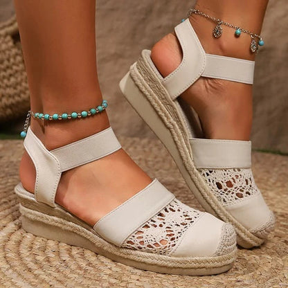 Anita™ Sandalen | Comfortabele Dames Sandalen met Kantdetails en Ergonomische Zool