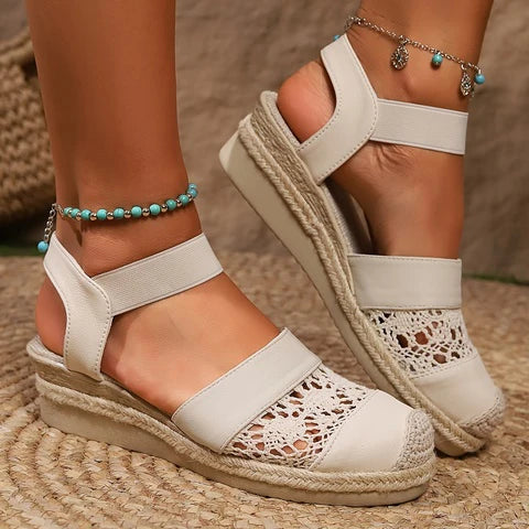 Anita™ Sandalen | Comfortabele Dames Sandalen met Kantdetails en Ergonomische Zool