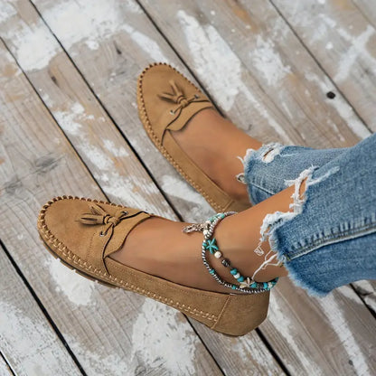 Alexis Loafers | Orthopedische Vintage Instappers Mocassins met Strik en Ergonomisch Comfort