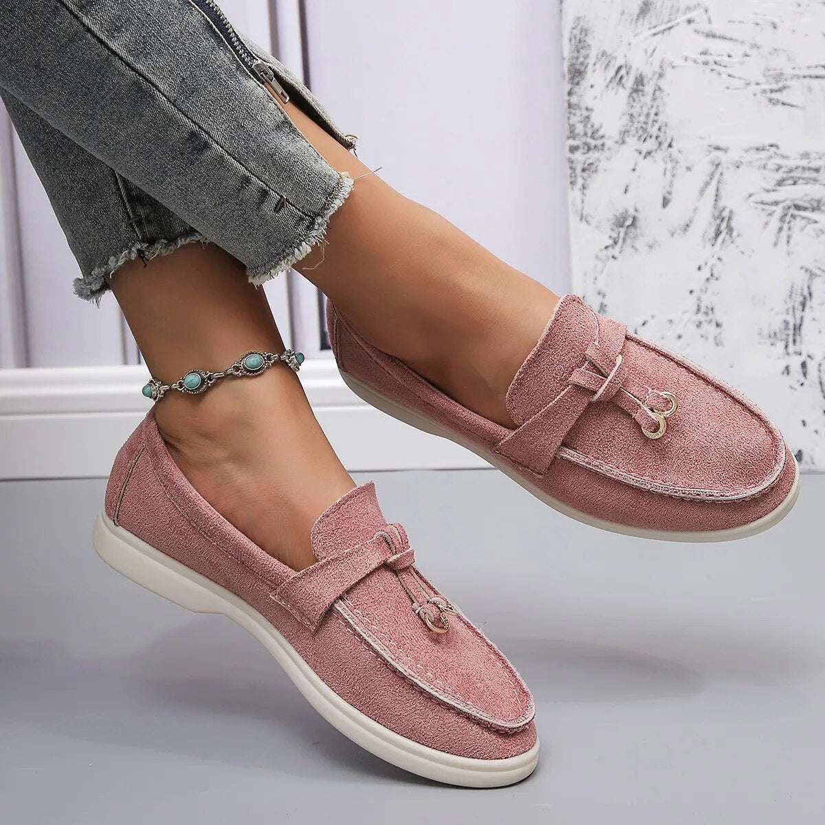 Delphine Loafers | Luxe Suède Loafers met Ondersteunende Zool en Perfecte Pasvorm