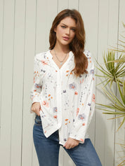 Carina Blouse | Casual Damesblouse met Comfortabele Pasvorm en Verfijnde Details