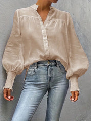 Albina™ Lantern Sleeve Blouse | Elegante Blouse met Lantaarnmouwen en Tijdloze Klasse