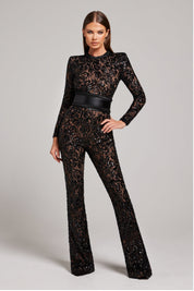 Jumpsuit dames - Verfijnd Ontwerp met Kant Details - Juliana Olivia