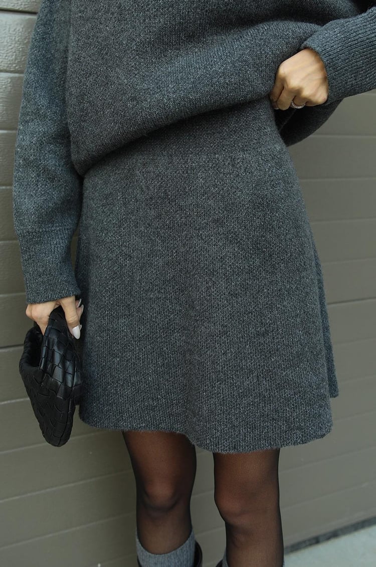 Gebreide set dames met Top en Rok | Bella Belluci