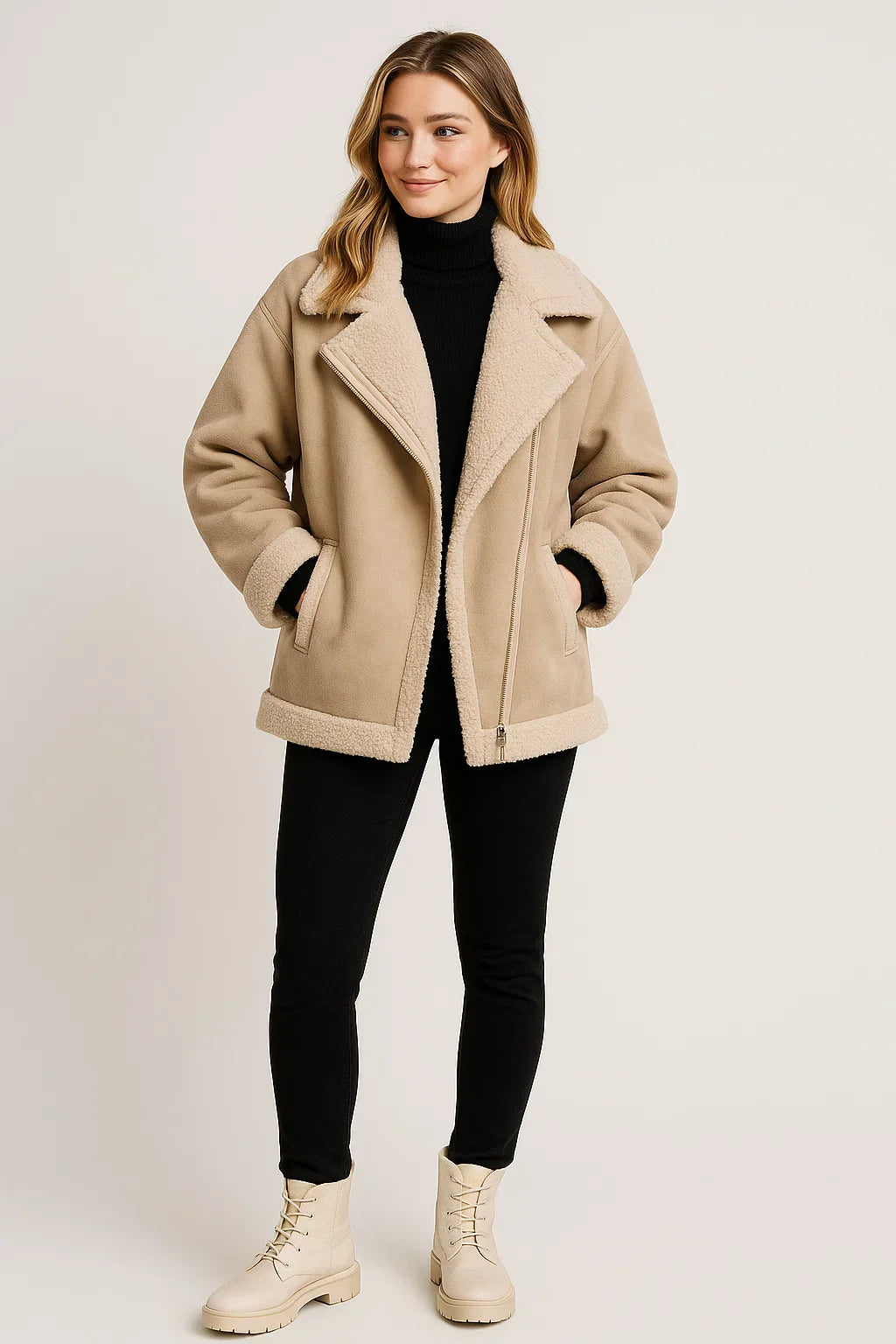 Suède Korte Winterjas voor Dames - Bergveld Couture