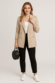 Celina Dames blazer met lange mouwen – stijlvolle business casual blazer voor werk en vrije tijd