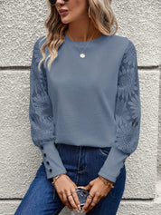 Isabella Blouse | Elegante Kanten Blouse met Luchtige Pasvorm en Tijdloze Uitstraling