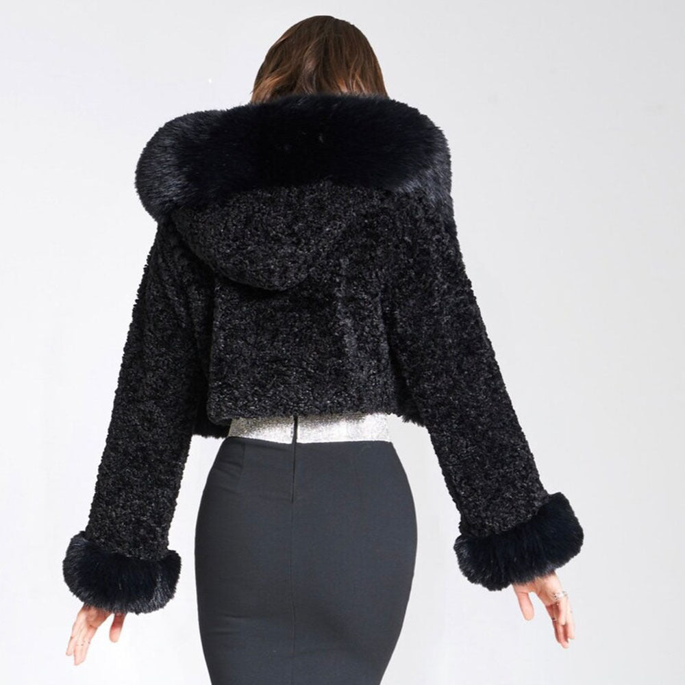 Aurora Jas | Cropped Faux Fur Jas met Luxe Look en Ultiem Comfort