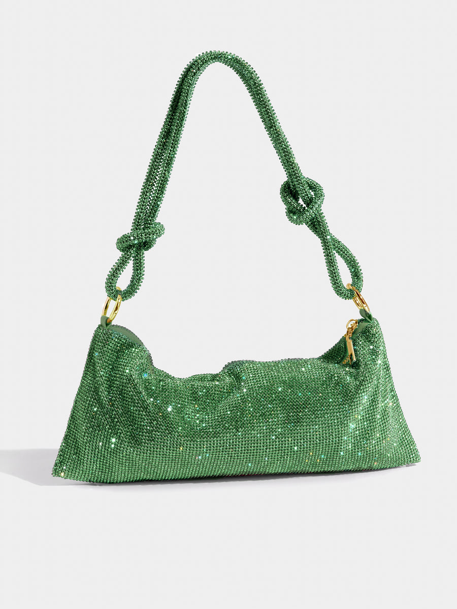 Luxe Pailletten Schoudertas Dames met Ketting - Zilver / Zwart / Roze / Groen / Roze / Blauw