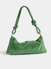 Luxe Pailletten Schoudertas Dames met Ketting - Zilver / Zwart / Roze / Groen / Roze / Blauw