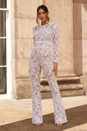 Bella Allure Jumpsuit | Elegante Kanten & Pailletten Jumpsuit met Flatterende Pasvorm