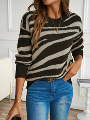 Benedetta | Zebra-Print Trui met Gedurfde Stijl en Comfortabele Pasvorm
