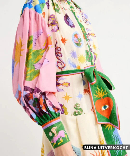 Alessia Jurk | Italiaanse Maxi Jurk met Elegante Pasvorm en Ademend Design