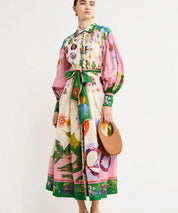 Alessia Jurk | Italiaanse Maxi Jurk met Elegante Pasvorm en Ademend Design