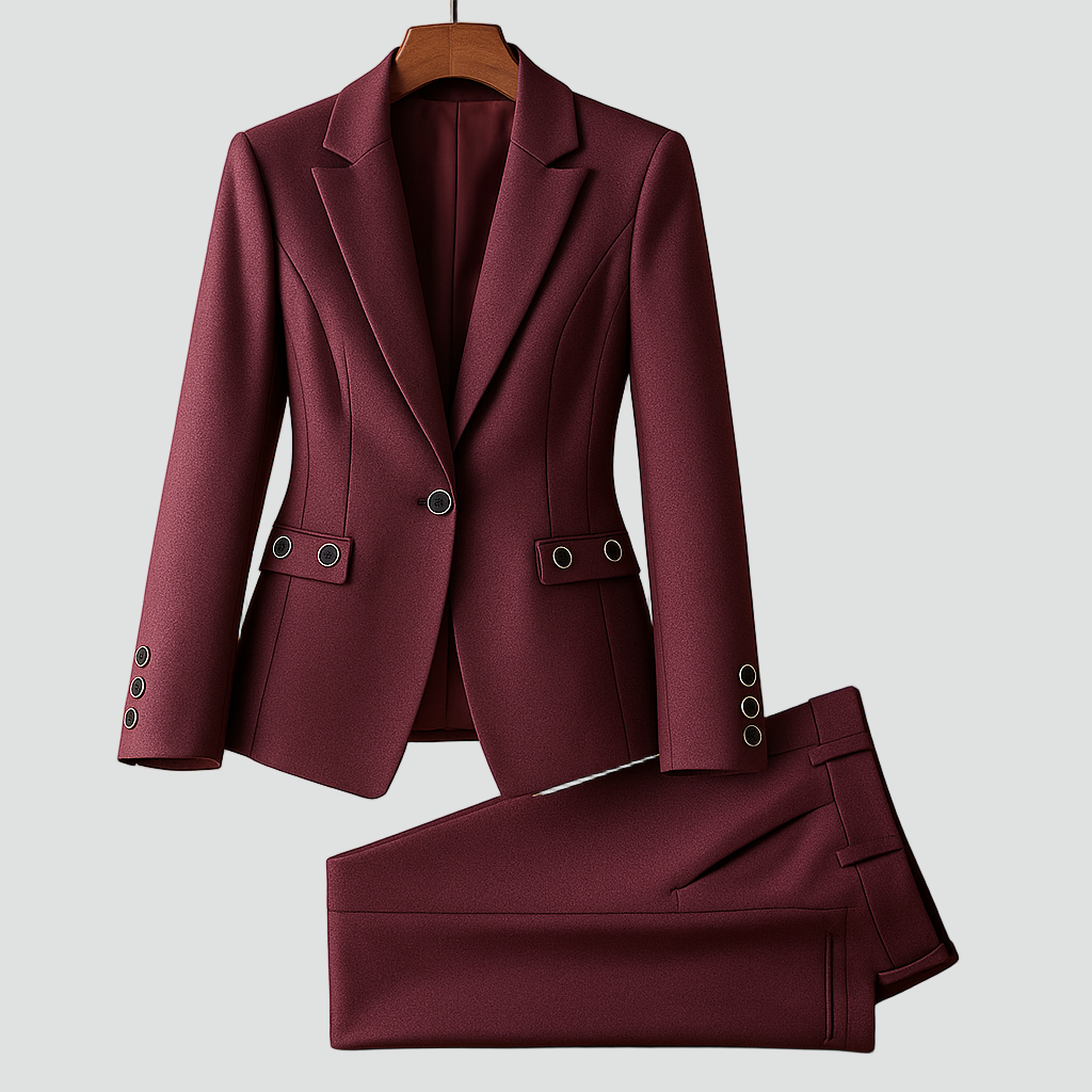 Broekpak Dames Zakelijk met Blazer en Pantalon, Getailleerd en Stijlvol - Alessia Ferrante