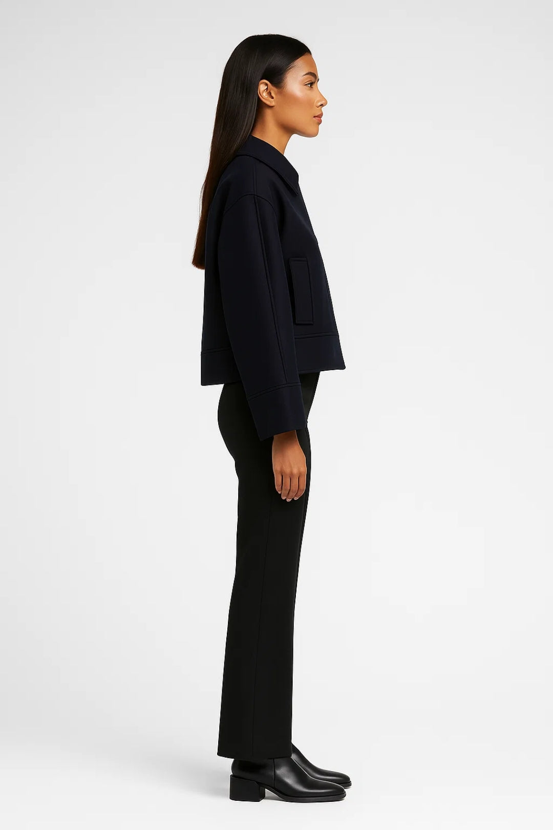 Dames Korte Jas Minimalistisch Strakke Snit Tijdloos - Zwart / Beige / Groen - Maelen