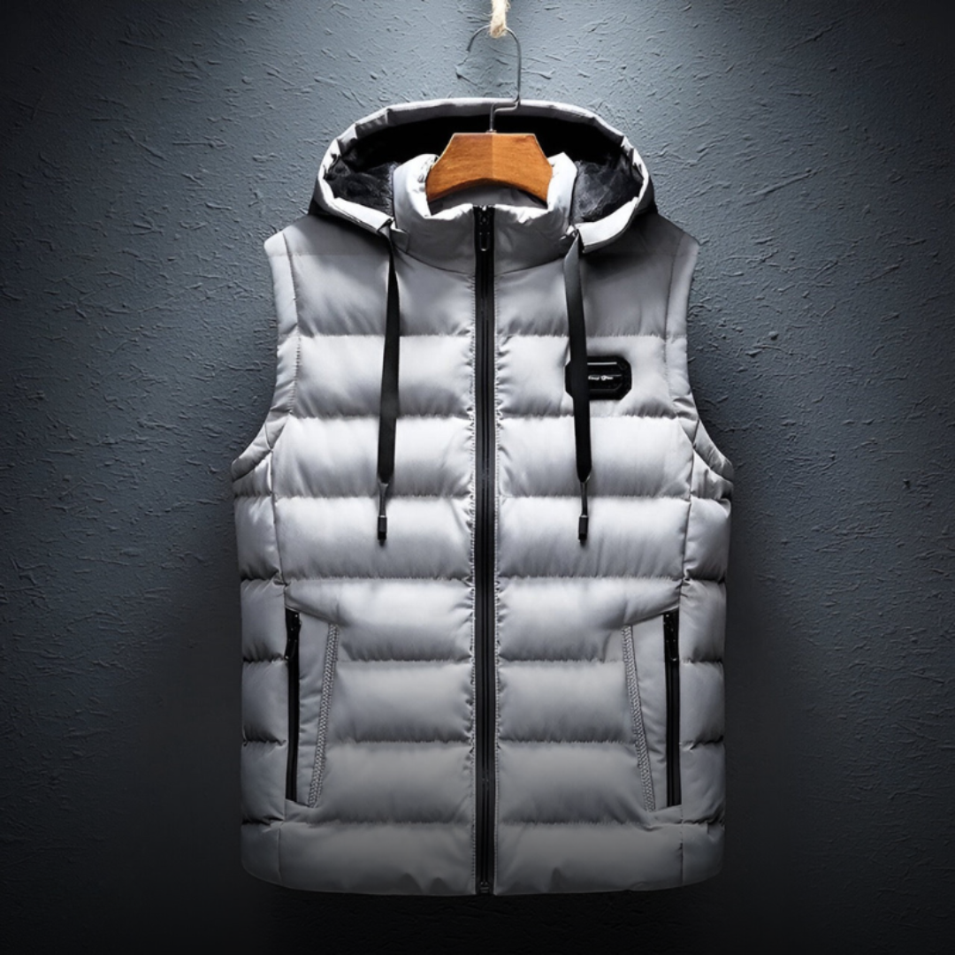 Hugo Bodywarmer | Gewatteerde Heren Bodywarmer met Capuchon en Winddichte Afwerking