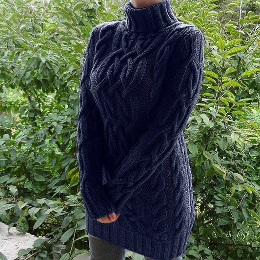 Brianna Coltrui | Kabelgebreide Turtleneck Trui met Tijdloze Elegantietwist
