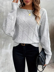 Brielle Sweater | Gebreide Trui met Diamantpatroon en Relaxte Pasvorm