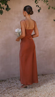 Dames Slip Dress Satijn Rechte Halslijn Zijsplit Elegant Casual en Feestelijk - Maelen