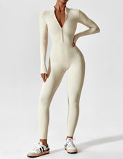 Camile | Chique Jumpsuit met Opstaande Kraag en Ritssluiting