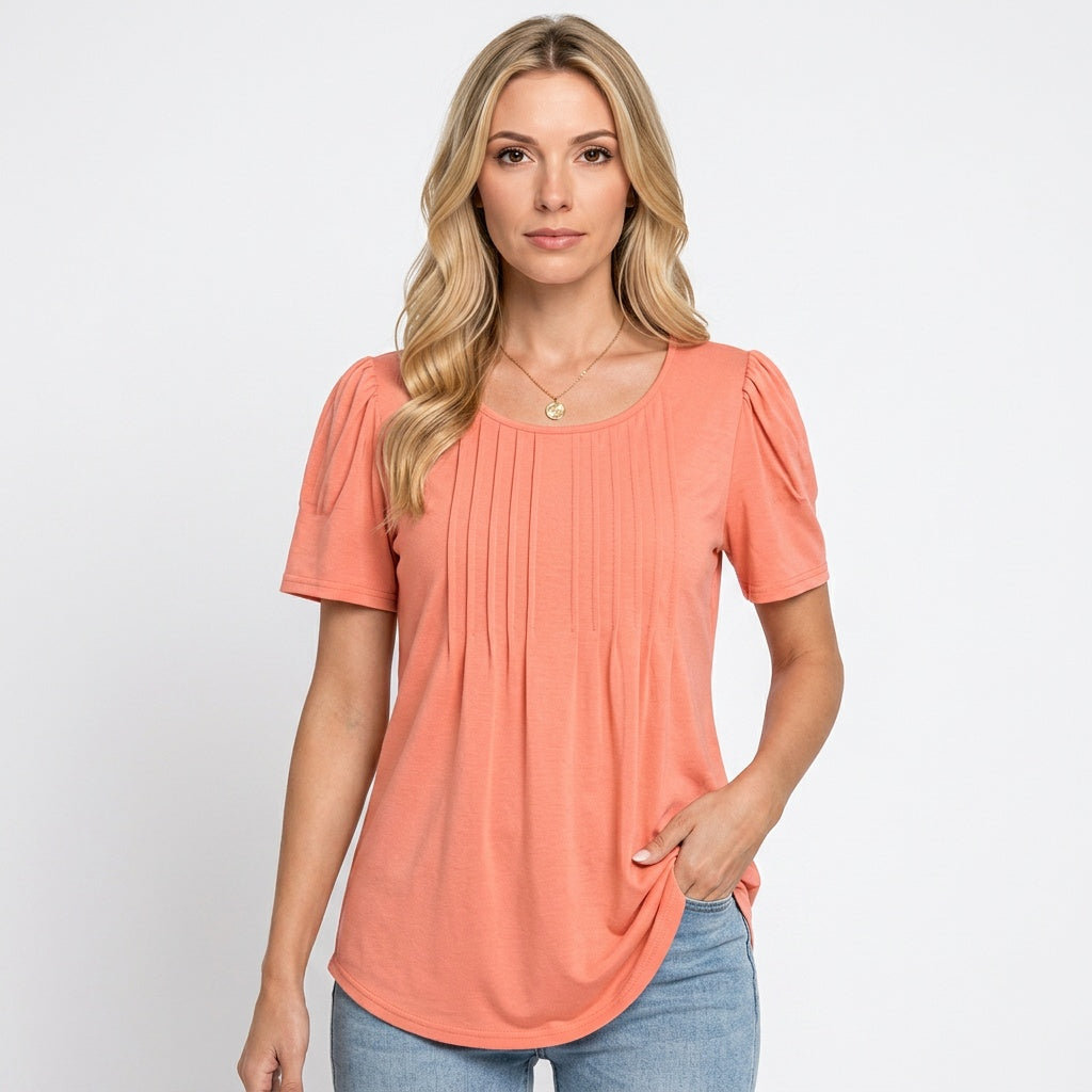 Dames T-shirt Bloemenprint Ronde Hals Losse Pasvorm Zomer - Floral Blauw / Floral Roze / Zwart - Maelen