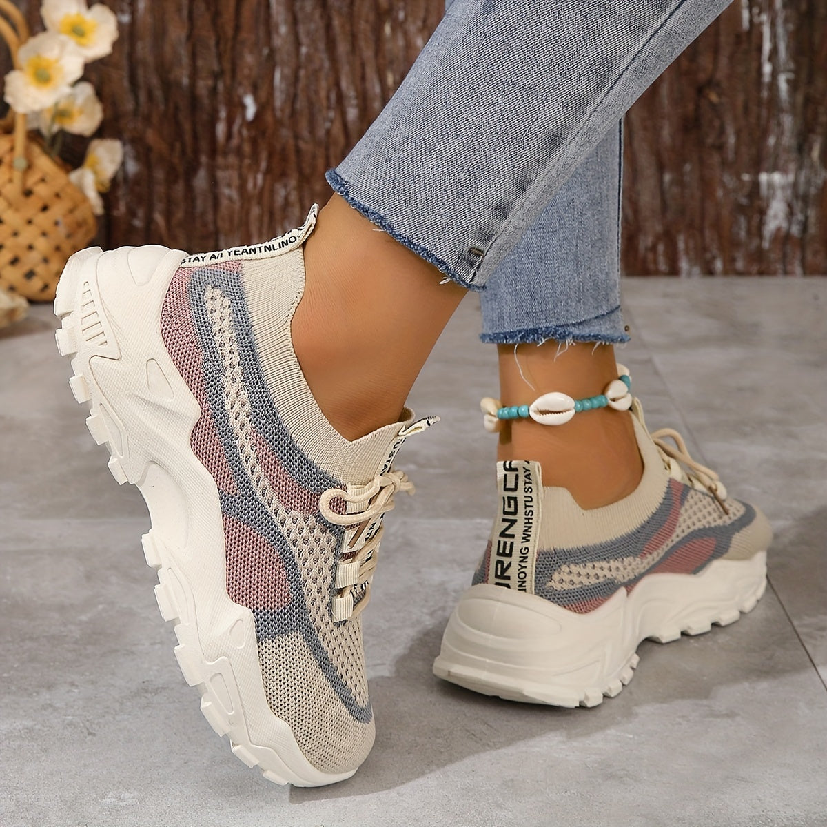 Siena Sneakers | Lichtgewicht Dames Sneakers met Ademend Mesh en Verhoogde Zool