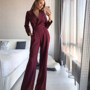 Jumpsuit Dames Lange Mouwen Slanke Pasvorm Gekleed - Groen / Rood / Zwart - Maelen