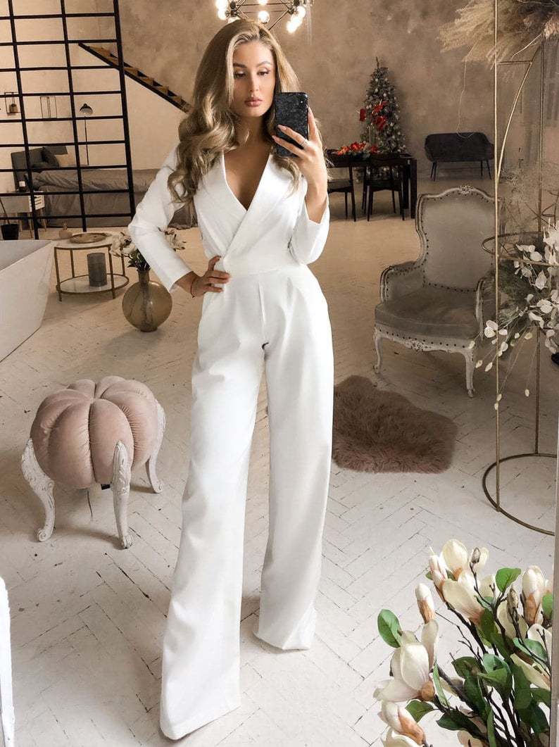 Jumpsuit Dames Lange Mouwen Slanke Pasvorm Gekleed - Groen / Rood / Zwart - Maelen
