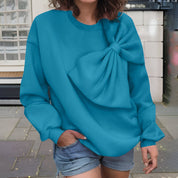 Cassandra Sweater | Oversized Gebreide Damessweater met Strikdetail