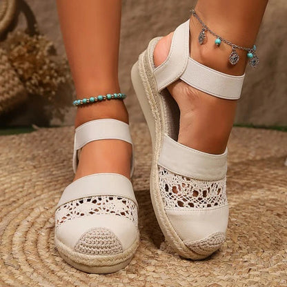 Anita™ Sandalen | Comfortabele Dames Sandalen met Kantdetails en Ergonomische Zool