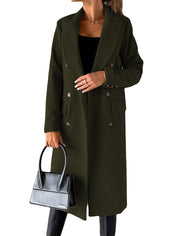 Aeris™ Winter Trenchcoat | Warme Damesjas met Reverskraag in Klassiek Design