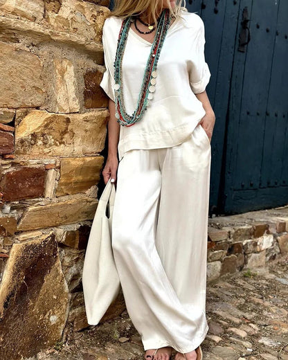 Vittoria Set | Elegante Damescombinatie van Blouse en Broek met Luxe Comfort