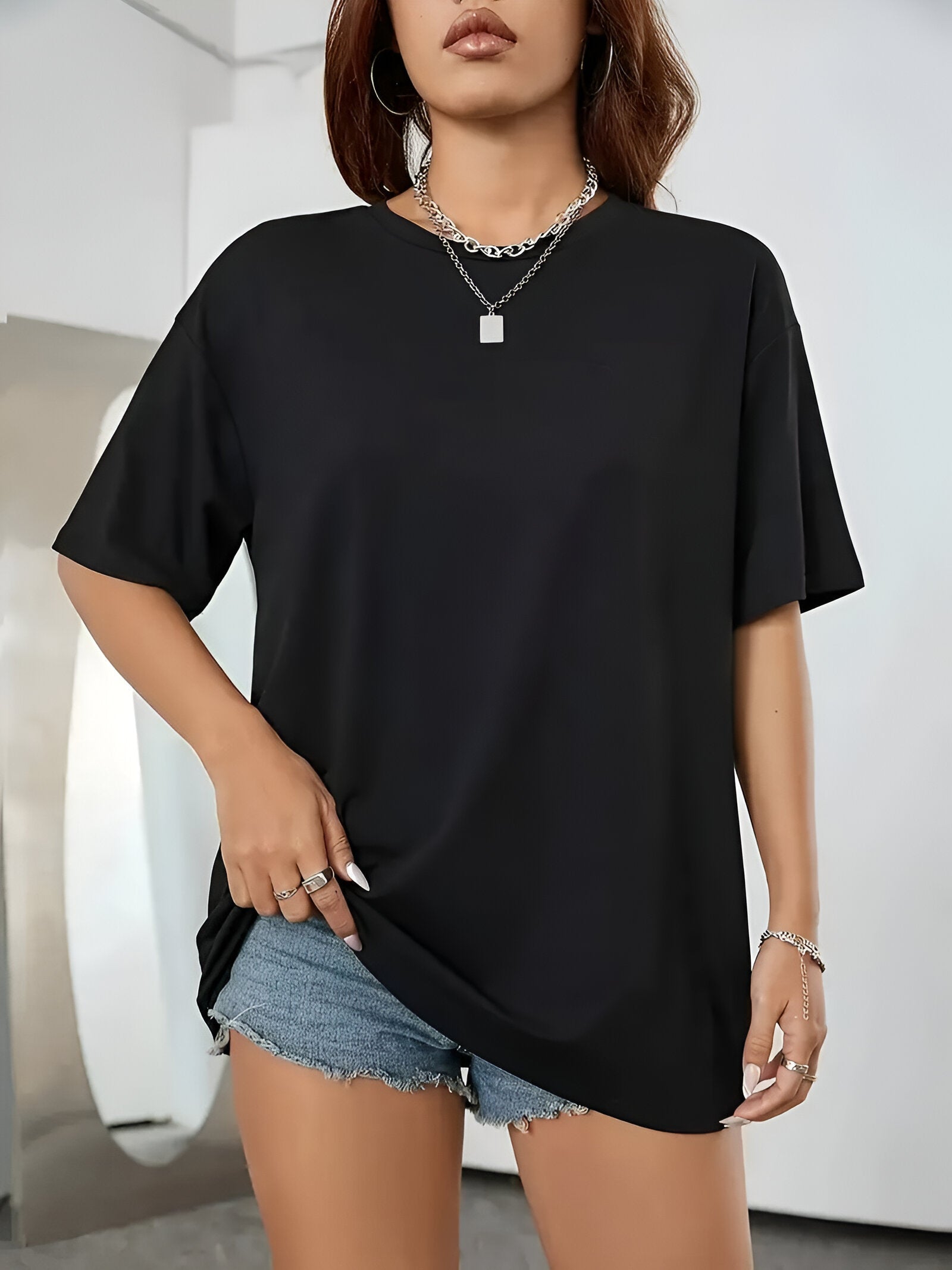 Bellamy T-Shirt | Cropped T-Shirt met Vlinderkant en Half Lange Mouwen