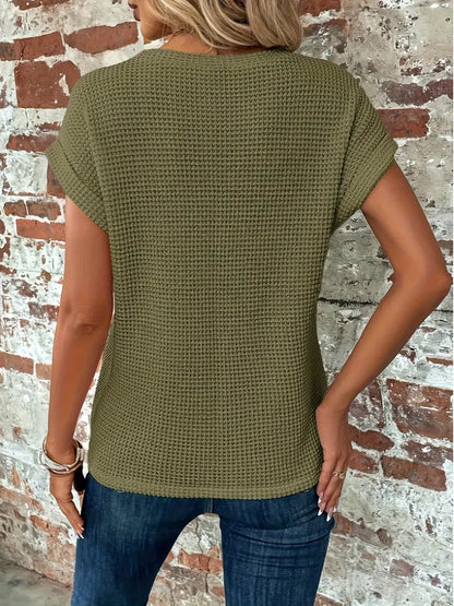 Abbie Top | Casual Korte Mouw Top met Ontspannen Pasvorm en Veelzijdig Design