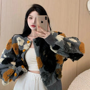 Barle | Elegante Gebreide Cardigan met Bloemenborduurwerk en Zachte Wolblend