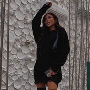 Brienne Sweater | Oversized Trui met Gescheurde Details en Streetwear Look