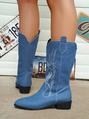 Demy Laarzen | Vegan Cowboylaarzen met Geborduurd Design en Comfortabele Pasvorm