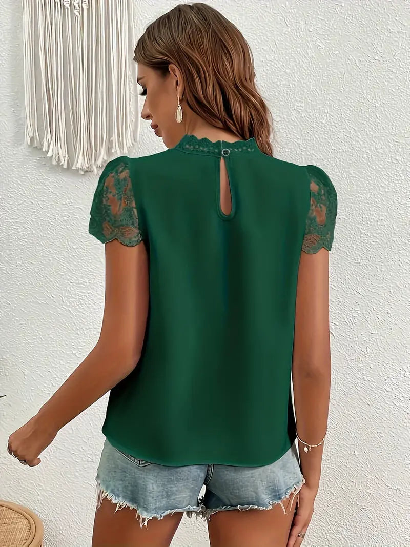 Anneliese™ Blouse | Elegante Kantblouse met Fijne Details en Tijdloos Design