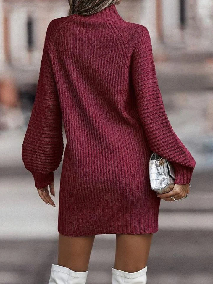Alina Jurk | Gebreide Mini-Jurk met Bodycon Pasvorm en Elegante Winterlook