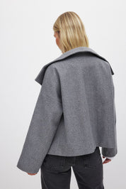 Elisabetta dames winterjas – elegante wollen winterjas met dubbele knoopsluiting