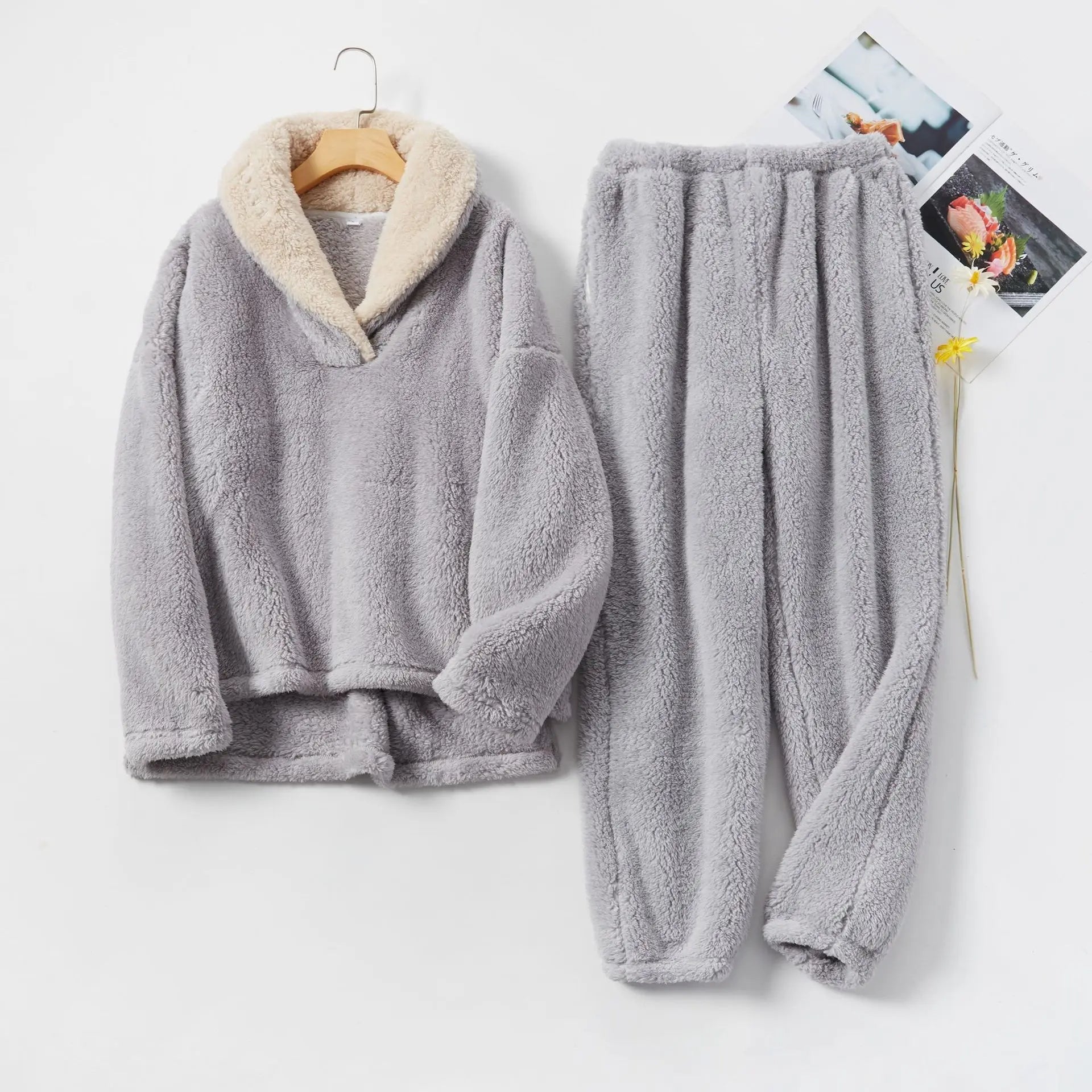 Sofia Pyjama | Warm Fleece Pyjama-Set met Dikke Stof voor Knusse Winteravonden