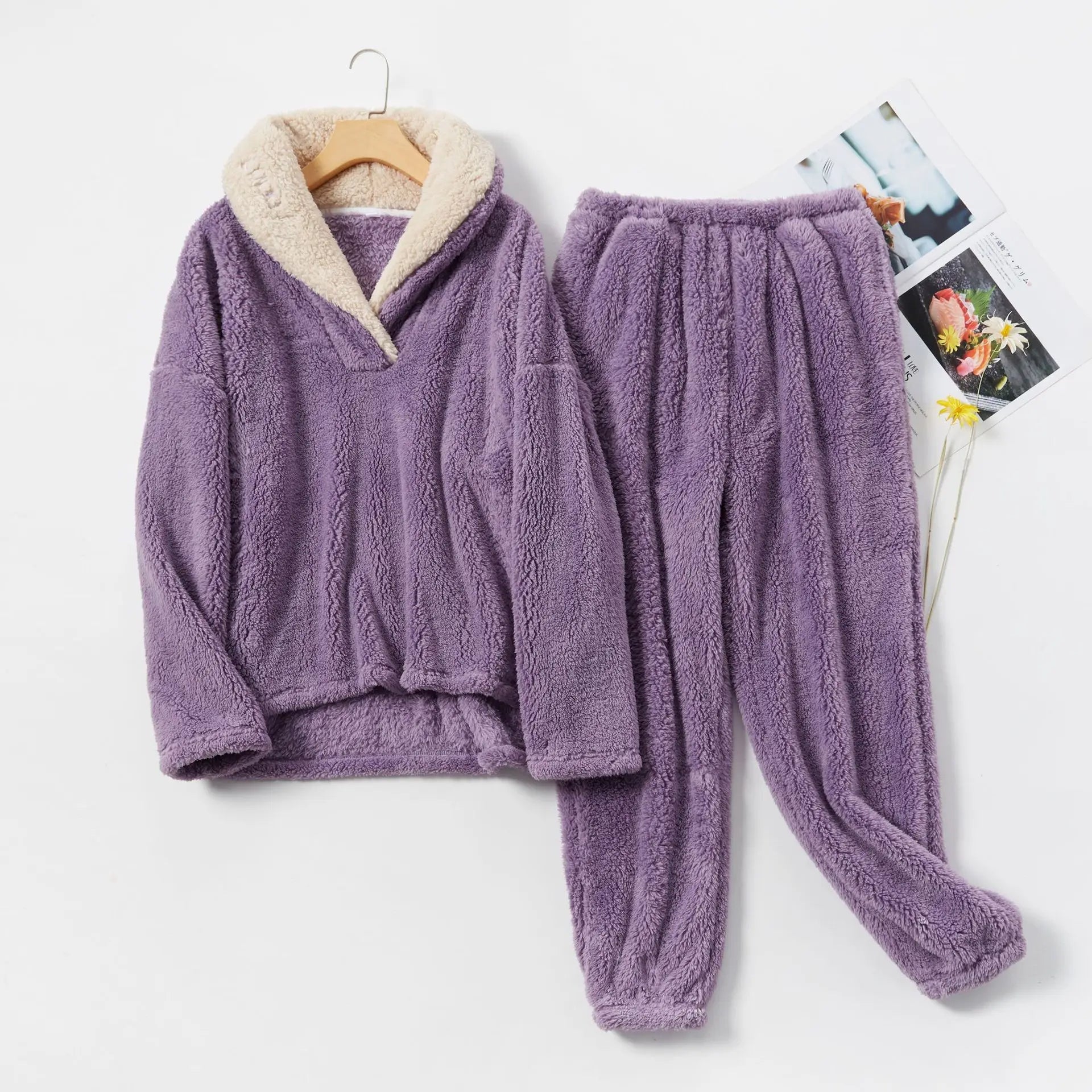 Sofia Pyjama | Warm Fleece Pyjama-Set met Dikke Stof voor Knusse Winteravonden