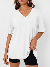 Ewa T-Shirt | Oversized Casual V-Hals Shirt met Luchtige Pasvorm voor Dames