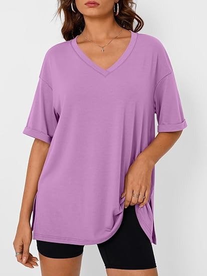 Ewa T-Shirt | Oversized Casual V-Hals Shirt met Luchtige Pasvorm voor Dames